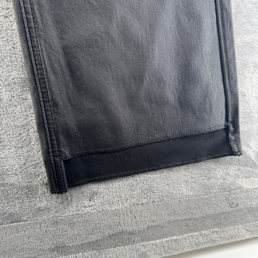 NWT Canyon Retreat Black Coated Flare Jeans High Rise Stepped Hem Womens Size 4 - Picture 8 of 12